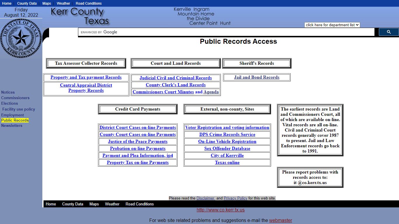 Kerr County Public Records Access