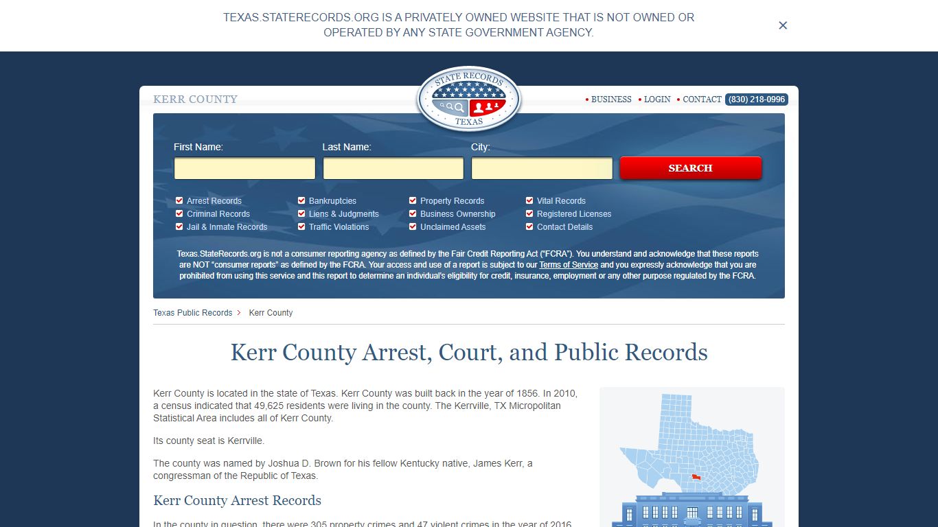 Kerr County Arrest, Court, and Public Records
